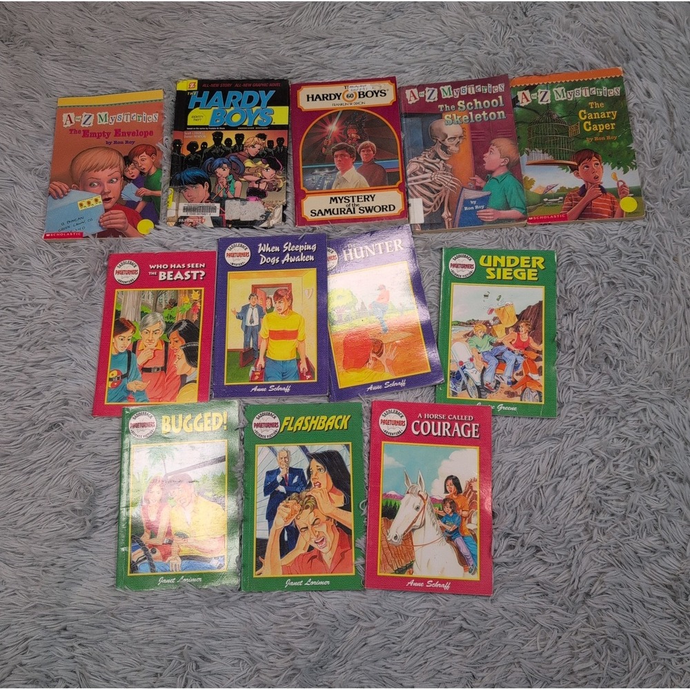 Lot Of 12‎ Books Children's Homeschool Pre Teen Mysteries Hardy Boys Saddleback